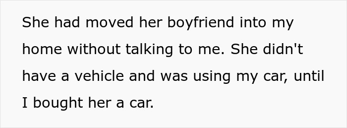 Text describing a woman struggling with messy mooching adult stepkids living in her house and considering selling it.