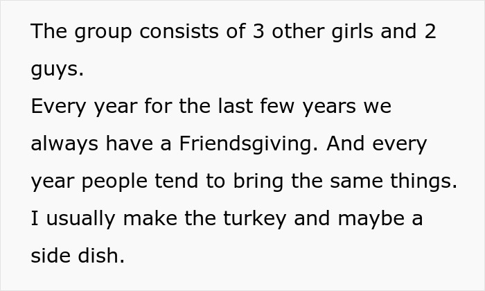 Woman storms out of Friendsgiving gathering carrying food after discovering a dress-code betrayal among friends. Woman storms out of Friendsgiving gathering carrying food after discovering a dress-code betrayal among friends.