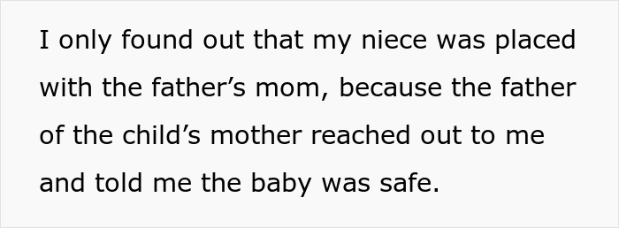 Text conversation excerpt explaining the baby was safe after irresponsible teen dumped parental responsibilities. Text conversation excerpt explaining the baby was safe after irresponsible teen dumped parental responsibilities.