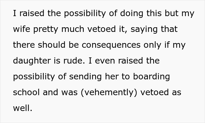 Text about man facing teen&rsquo;s rude attitude for years and considering consequences, including boarding school option.