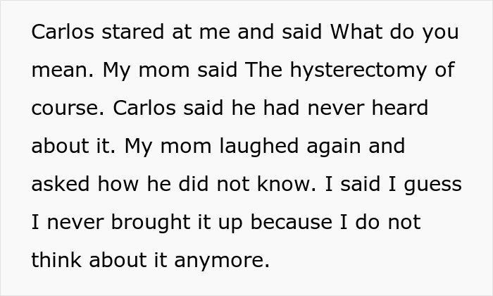 Text conversation revealing a childfree couple in conflict after a prank uncovers the woman&rsquo;s hysterectomy unknown to fianc&eacute;.