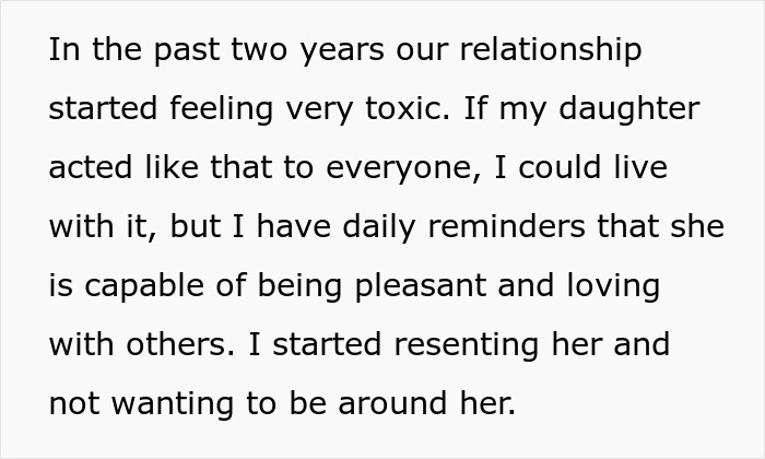 Text excerpt about toxic relationship between a man and his teen daughter suffering rude attitude for years.
