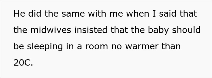 Text excerpt about a pregnant woman sharing concerns and demanding husband respect regarding baby care advice.