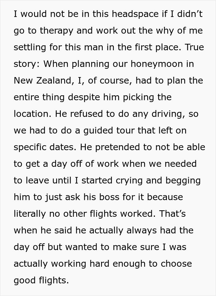 Text describing a woman’s experience with a cheating husband sharing an inspiring five year update after leaving him. Text describing a woman’s experience with a cheating husband sharing an inspiring five year update after leaving him.