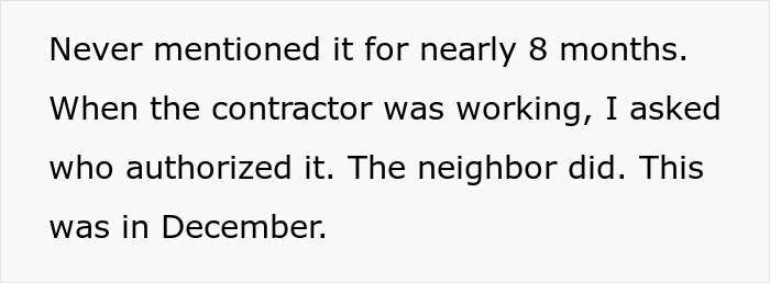 Text excerpt about a man refusing to pay his neighbor for replacing a rotten fence without prior agreement.
