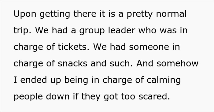 Parents on a haunted hayride leaving their scared kids to be handled by strangers during the spooky event.