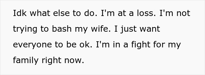 Man feeling hurt and like a single parent as wife prioritizes work and ignores their 10-year-old child.
