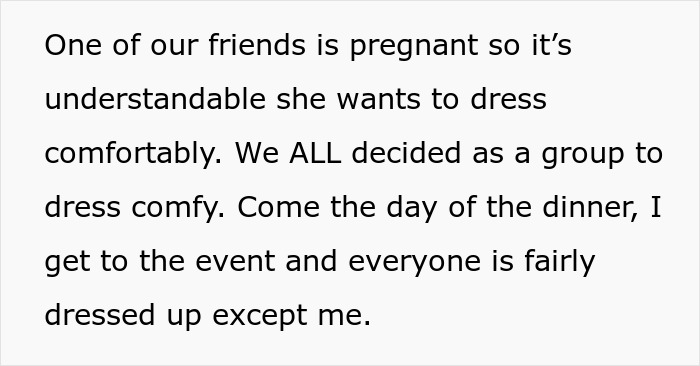 Woman storms out of Friendsgiving with food after discovering unexpected dress-code betrayal among guests. Woman storms out of Friendsgiving with food after discovering unexpected dress-code betrayal among guests.