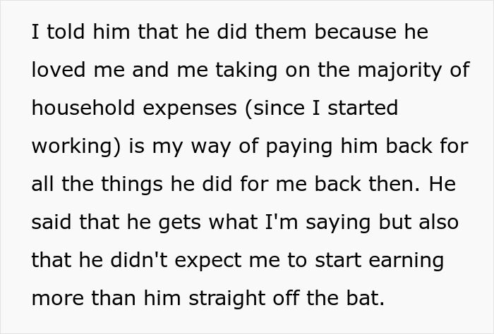 Text excerpt about a woman whose boyfriend couldn&rsquo;t handle her success and household contributions.