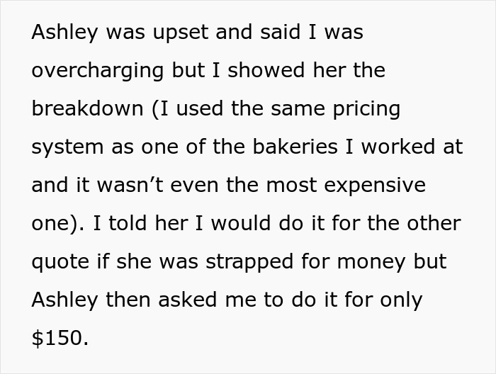 Text excerpt discussing a bride wanting to upgrade her honeymoon at a bridesmaid&rsquo;s expense and facing a reality check.