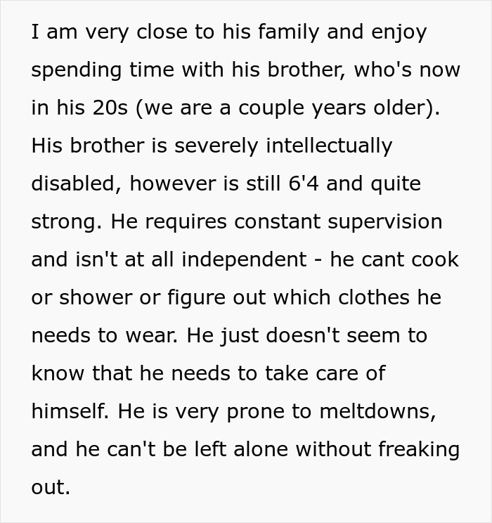 Man caring for disabled brother, emotionally overwhelmed by challenges of constant supervision and support needed. Man caring for disabled brother, emotionally overwhelmed by challenges of constant supervision and support needed.