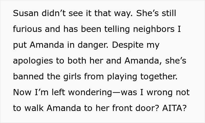 Woman walking home with her daughter and friend on a sunny day, smiling and enjoying their time together.