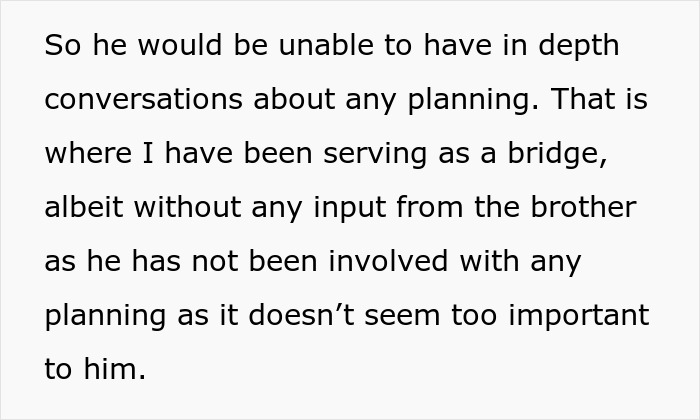 Text excerpt discussing a man supporting his in-laws and conflict over wife&rsquo;s exclusion from the will by mother-in-law.