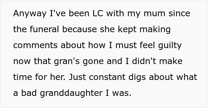 Text excerpt discussing a mom preventing solicitor from contacting daughter about grandma’s inheritance to protect her. Text excerpt discussing a mom preventing solicitor from contacting daughter about grandma’s inheritance to protect her.