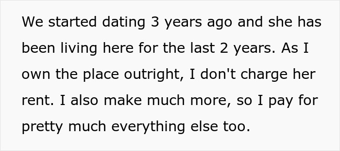 Text excerpt about a man describing living arrangements with his girlfriend before discovering her secret clubbing and losing his car.