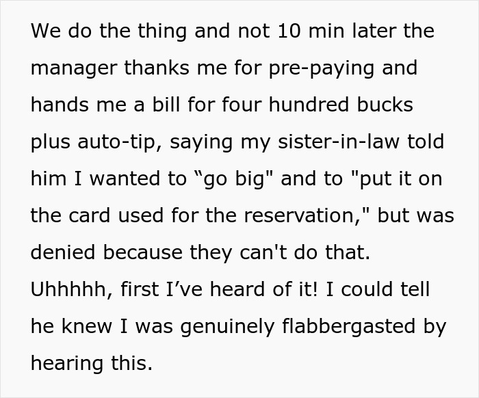 Rich man refuses to pay for cake ordered by sister-in-law behind his back, causing family dispute.
