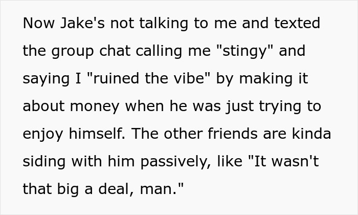 Text message conversation about a dinner where a friend feels taken advantage of after ordering like it was his last meal. Text message conversation about a dinner where a friend feels taken advantage of after ordering like it was his last meal.