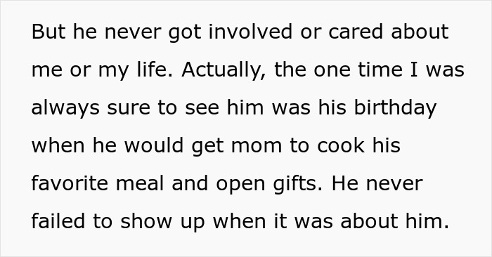 Text excerpt about a teen telling dad she&rsquo;s never babysitting step-siblings again, causing him to be fuming.