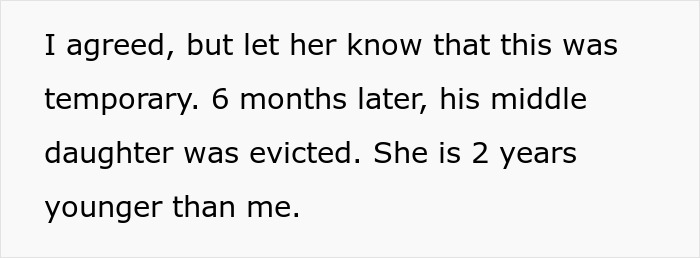 Text excerpt discussing a woman dealing with messy, mooching adult stepkids and considering selling the house.