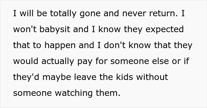 Teen refuses to babysit step-siblings again and tells dad she won&rsquo;t, leaving him upset and frustrated.