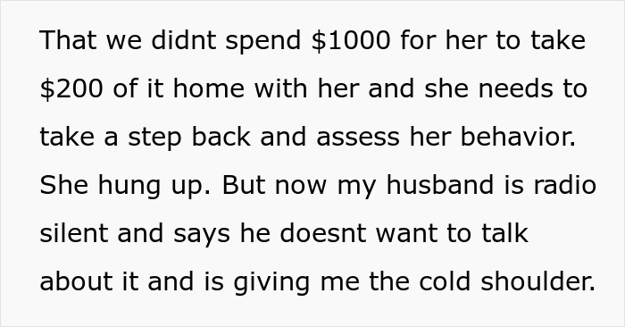 Text message discussing MIL treating Thanksgiving like a free buffet, hogging food, and causing family tension. Text message discussing MIL treating Thanksgiving like a free buffet, hogging food, and causing family tension.