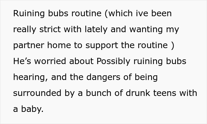 Mom brings baby to sister&rsquo;s large Halloween party, partner worries about noise and baby&rsquo;s safety among crowd.