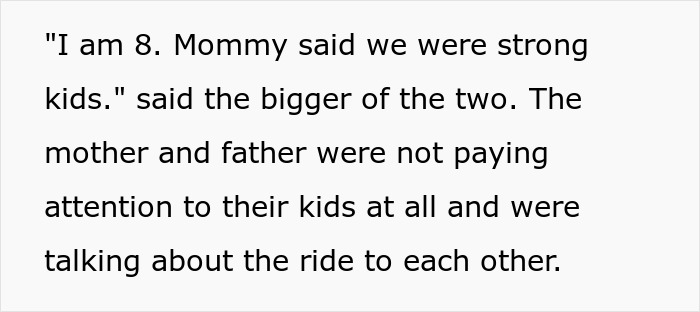 Two scared kids on a haunted hayride left unattended by entitled parents, facing strangers for comfort.