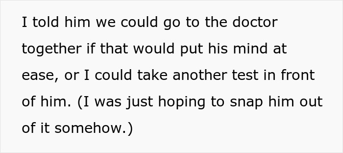 Text excerpt about woman&rsquo;s hubs convinced she&rsquo;s pregnant, showing obsession linked to life-threatening condition concerns.