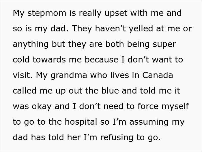 Teen refuses hospital visit to special needs stepsister, causing family tension and mixed emotions among relatives.