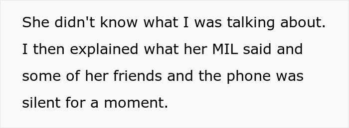 Text excerpt from a family dispute where cousin's family accuses woman of stealing spotlight with baby and ring.