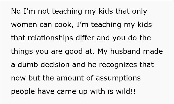 Text excerpt discussing relationship roles and a husband’s decision about cooked roasts that shocked his wife. Text excerpt discussing relationship roles and a husband’s decision about cooked roasts that shocked his wife.