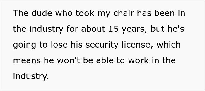 Man serious about his $1.8K office chair, facing consequences including job loss over the issue. Man serious about his $1.8K office chair, facing consequences including job loss over the issue.
