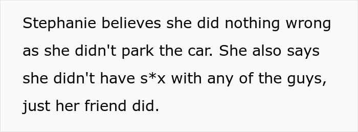 Alt text: Woman denies wrongdoing after secretly clubbing and losing car, man kicks out girlfriend over incident.