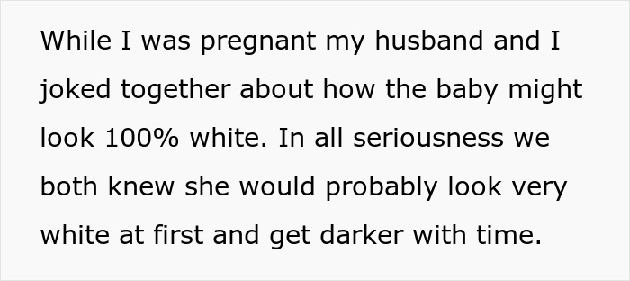 Text describing Indian grandmother demanding DNA test, claiming baby is too pale to be her son's child.