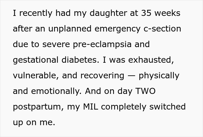 New mom recovering from emergency c-section faces MIL demands for baby's name to honor her culture.