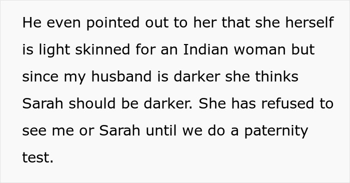 Indian grandmother demands DNA test after claiming baby is too pale to be her son&rsquo;s child in family dispute.