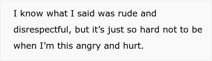 Text on screen showing a 17-year-old expressing anger and hurt about mom retiring from parenting.