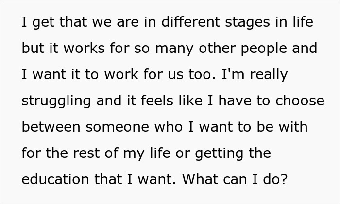 Text about a 30-year-old boyfriend not wanting his 20-year-old girlfriend to attend university due to trust and cheating concerns. Text about a 30-year-old boyfriend not wanting his 20-year-old girlfriend to attend university due to trust and cheating concerns.