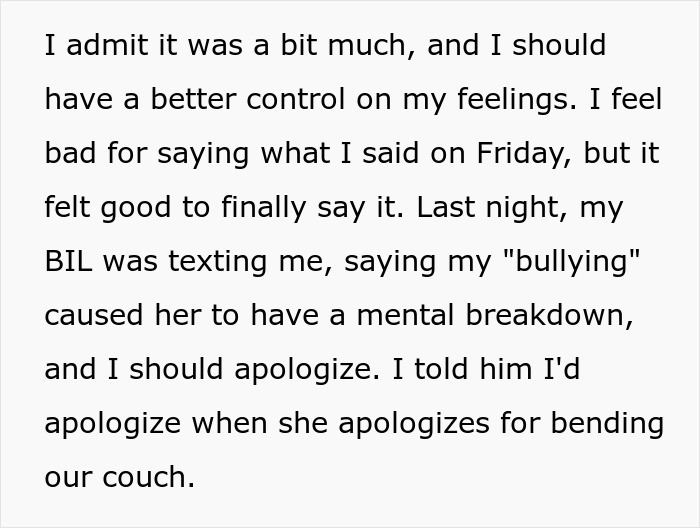 Obese lady upset over sister buying a separate chair, leading to outburst and being called fat for her reaction.