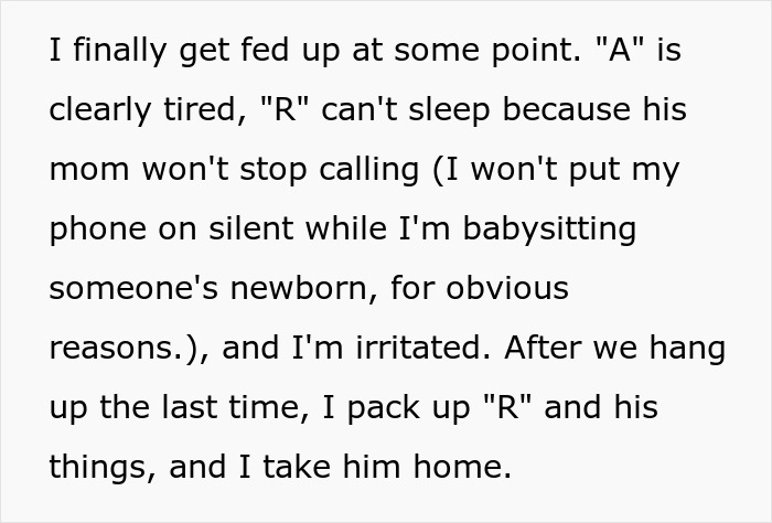Babysitter struggles as mom keeps panic calling every 30 minutes during overnight babysitting with a tired child unable to sleep.