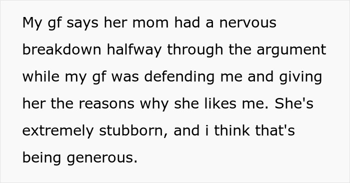Text describing a mom causing tension by destroying her daughter&rsquo;s happy relationship after sending her on a date.