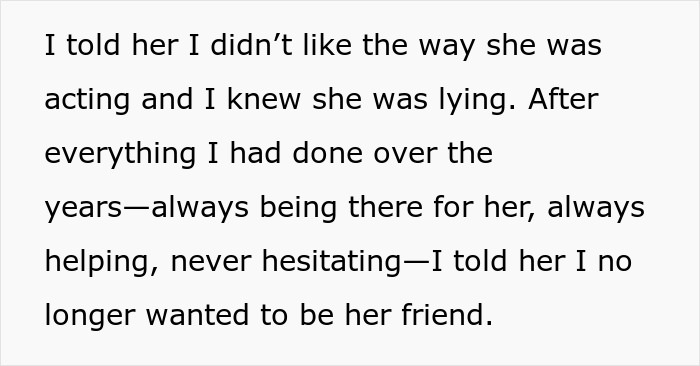 Text of a man explaining he no longer wants to be friends after failing a lady&rsquo;s unexpected loyalty test.