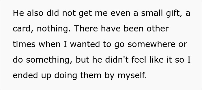 Text excerpt describing a girlfriend needing a boyfriend upgrade after lack of care following her surgery.