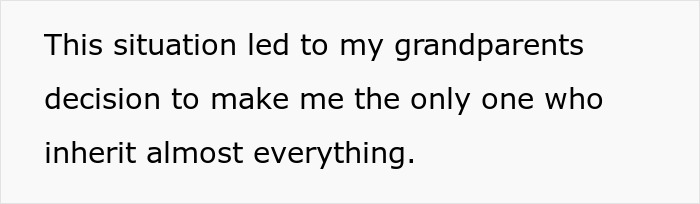 Text on screen discussing a woman suing half-brother over family health fund usage for plastic surgeries.