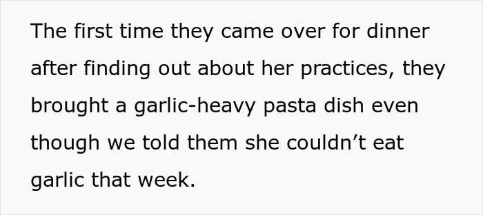 Alt text: Mom reaches breaking point as in-laws mock daughter&rsquo;s paganism and bring forbidden foods to dinner.