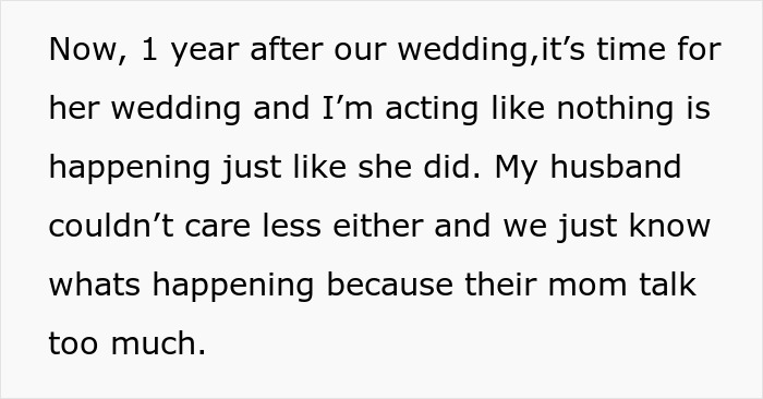 Text showing a woman giving brother a papaya as birthday gift, calling him cheap for not paying her bills.