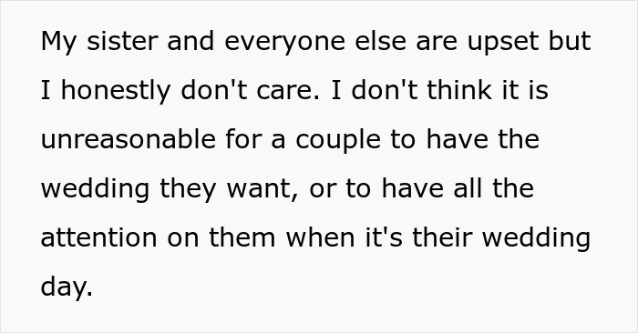 Text about guy rejecting sister&rsquo;s idea for his big wedding, causing family conflict linked to rejection sensitive dysphoria.