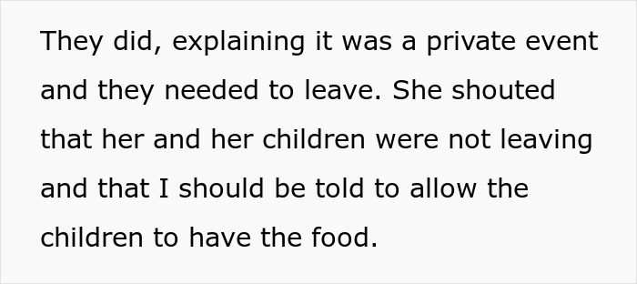 Entitled mother raising hell after being denied entrance at a private party demanding food for her children. Entitled mother raising hell after being denied entrance at a private party demanding food for her children.