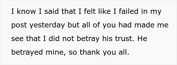 Text about feeling betrayed during pregnancy and postpartum, highlighting cheating and relationship trust issues.