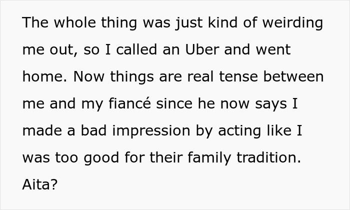 Woman baffled by family's Christmas traditions, causing tension with offended boyfriend over participation conflict. Woman baffled by family's Christmas traditions, causing tension with offended boyfriend over participation conflict.